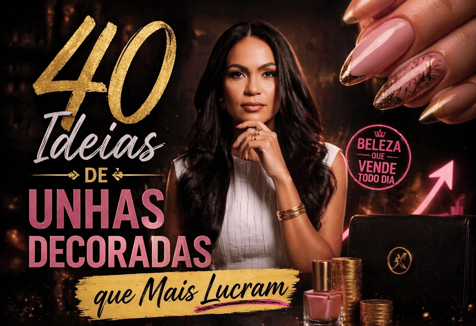 40 Ideias de Unhas Decoradas que Mais Lucram